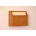 Wooden Mallet Extra Deep Single Pocket Chart Holder - Medium Oak CHD15-1MO